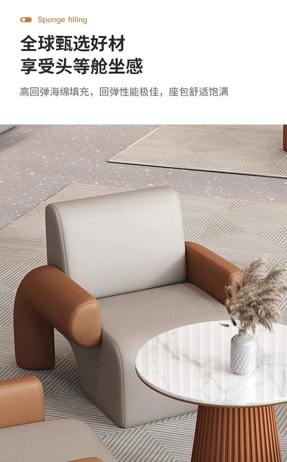 Negotiation table and chair combination lounge area light luxury modern lounge area reception table negotiation table