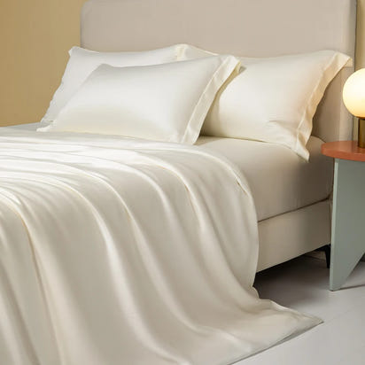 Premium 4/6pcs Egyptian Cotton Bed Sheet Set Soft Long Staple Cotton Bedding Set Luxury Silky Fitted Sheet Flat Sheet Pillowcase