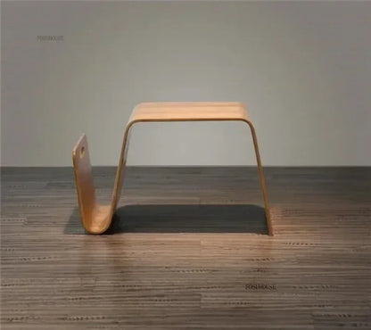 Designer Bentwood Plywood Coffee Table Mid Century Modern End Table Living Room Furniture Side Bed Table for Laptop w