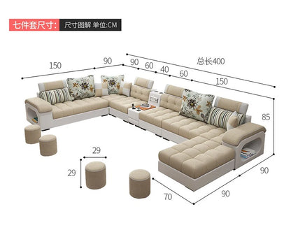 Luxury Minimalist Sofa Multifonction Sectional Storage Massage Sofa Modern Living Room Muebles Para El Hogar Home Furniture