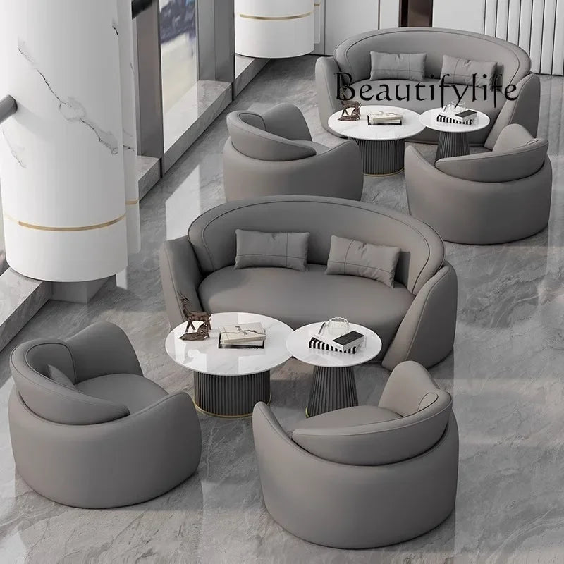 Hotel office negotiation sofa table and chair leisure reception sofa chair
