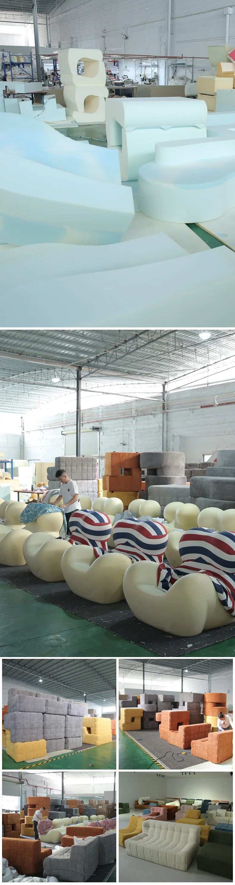 Italian Luxury Modular Sofa Vacuum Compressed Tufted Lazy Sofa Bread Design for Living Room