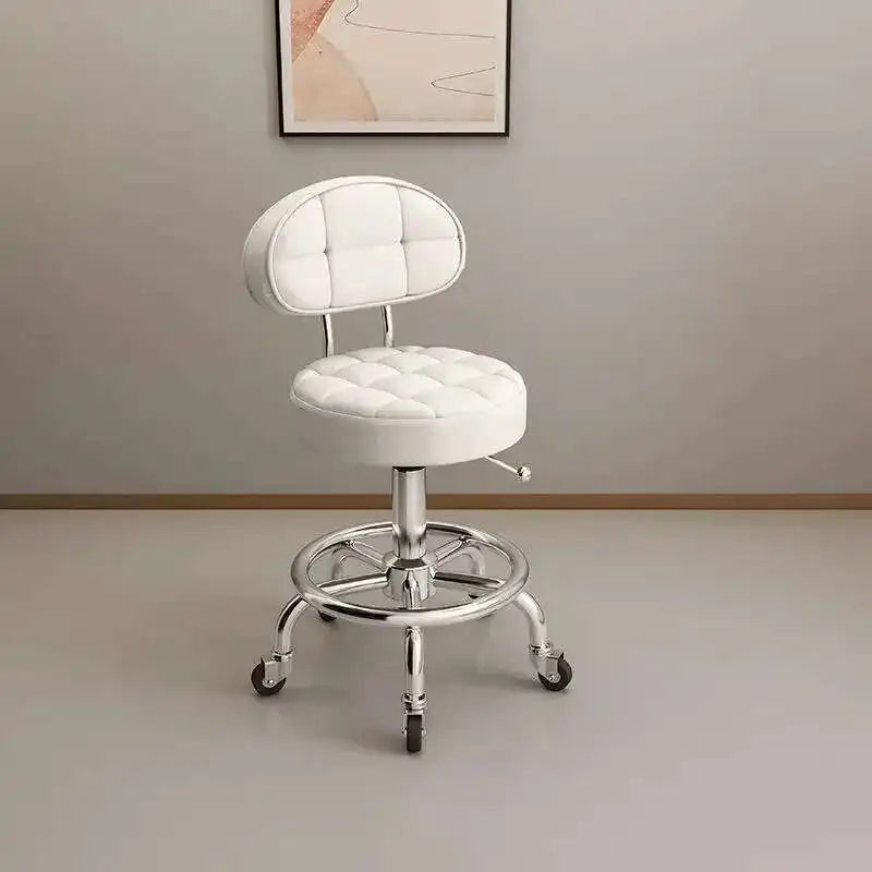 Aesthetic Hairdressing Chair Backrest Simple Rolling Rotating Barber Chair Portable Mocho Cadeira Barber Equipment MQ50BC