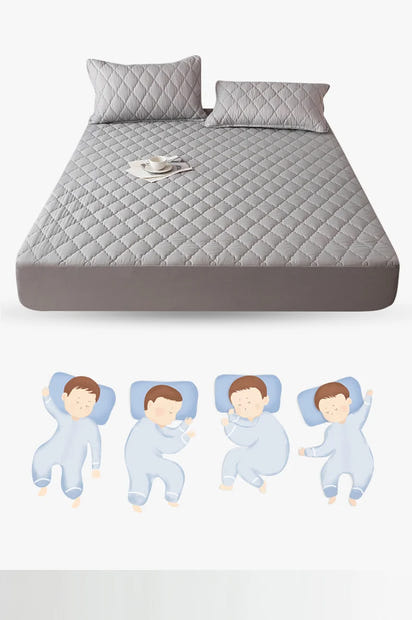 Brushed Cotton Padded Waterproof Pillowcase - Single Piece / 2-Piece Set  Soft Breathable