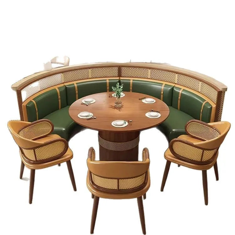 Card seat sofa cafe noodle shop western restaurant table and chair combination commercial