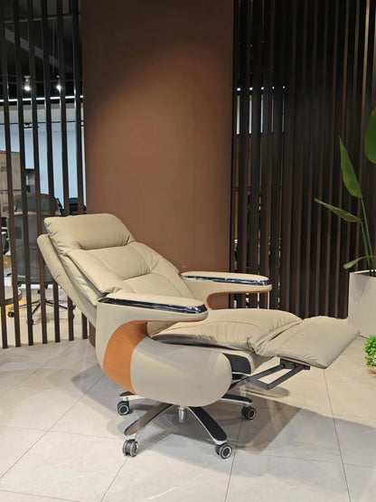 Bedroom Leather Office Chair Rolling Vanity Study Swivel Luxury Chair Accent Recliner Sillas De Escritorio Salon Furniture