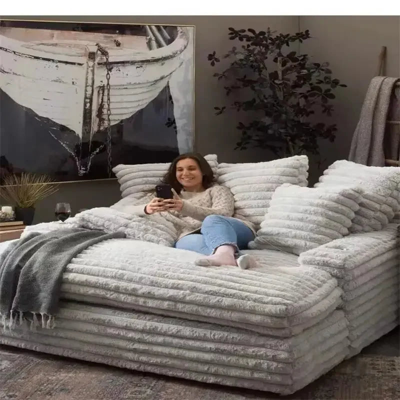 Couch Potato Comfortable Down Cloud Small Sofas Family Cloth Art Removable Combination Living Room Balcony Bedroom Creative