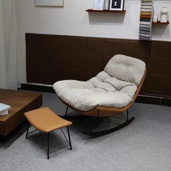 Lazy Sofa Rocking Chair Bedroom Lounge Chair Carefree Adult Living Room Single Balcony Leisure Rocking Chair Recliner Chairs