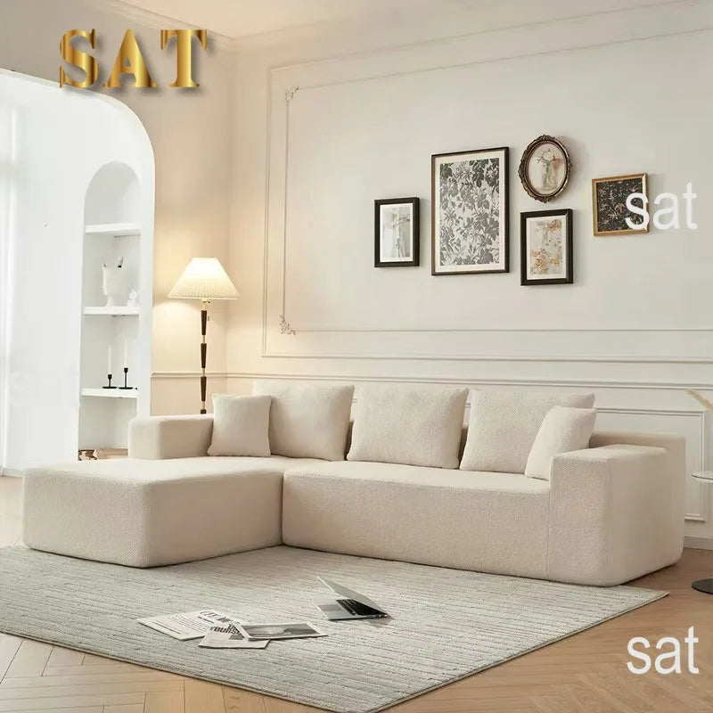 Modern European Recliner Sofa Set Fabric Rectangle for Home Hotel for Living Room