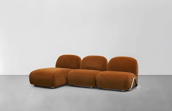 luxury Nordic small apartment living room modern minimalist designer single sofa special-shaped module combination fabric sofa