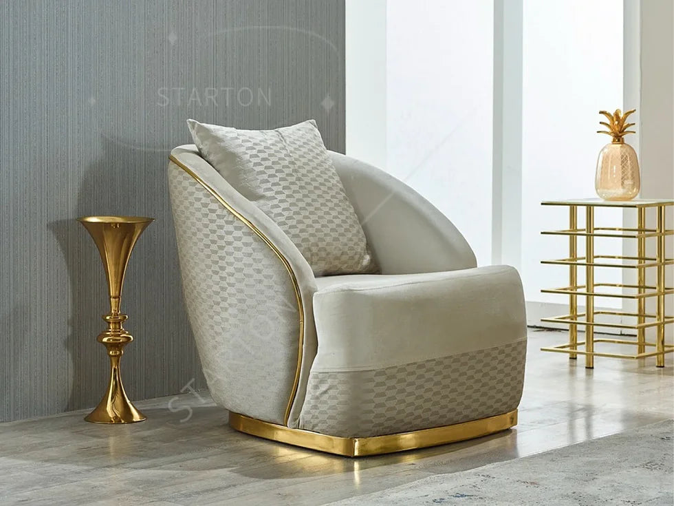 Newest Comfortable Living Room Sofa Set Luxury Stainless Steel  2-3 Seater Velvet Couch for Home Hotel