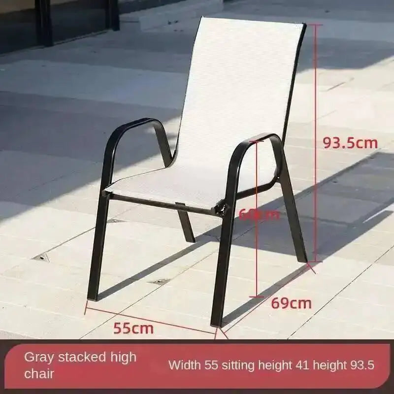 High Modern Back Garden Chairs Nordic Waterproof Comfortable Dining Garden Chairs Back Italian Style Mueble Jardin Furniture