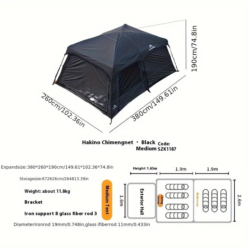 Mountainhiker Tent outdoor camping overnight two-bedroom portable thickened field awning camping equipment family gathering