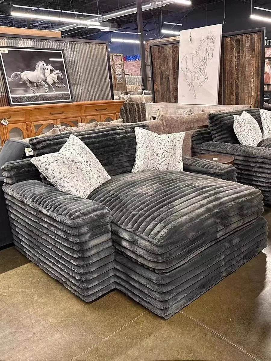Light luxury lazy thick corduroy removable and washable living room bedroom sofa