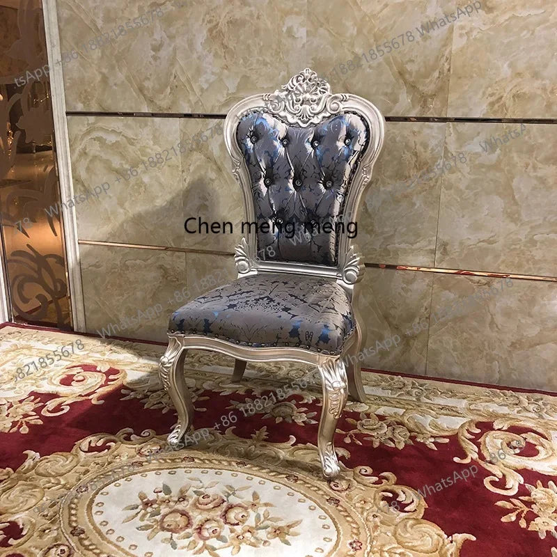 A07 French solid wood dining table and chair combination luxury carved dining table household rectangle