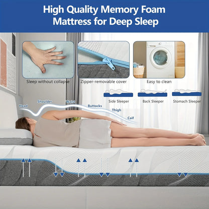 Hcore 8/10 Inch Queen Mattress, Full/Queen/Queen Size Medium Firm - Extra Firm Dual Sided Flip-Flop Mattress