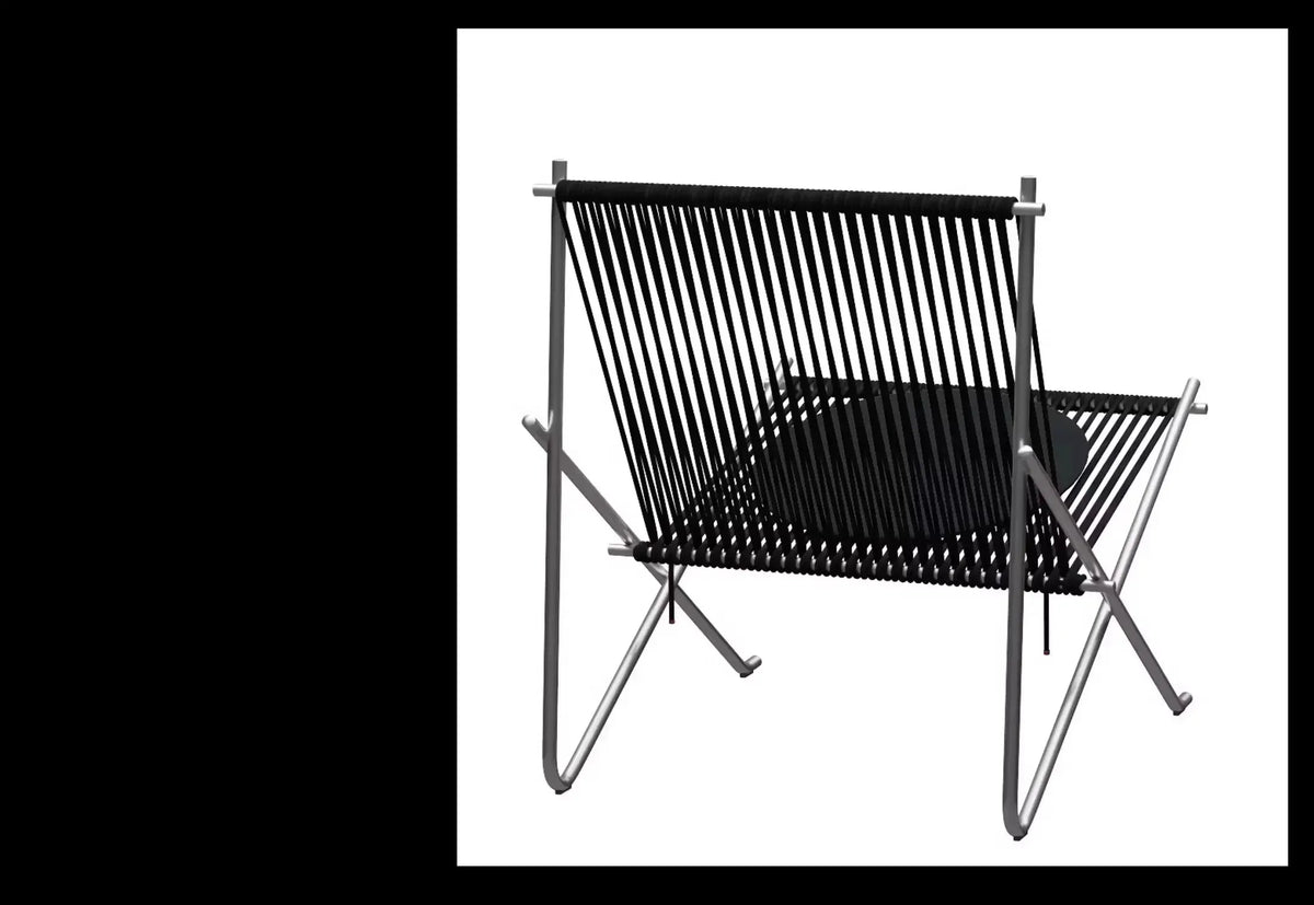MOMO Bauhaus Leisure Chair Simple Design Living Room Sofa Balcony Rope Woven Stainless Steel Solid Frame Modern Outdoor Living C