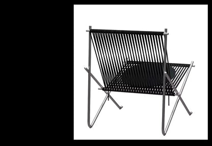MOMO Bauhaus Leisure Chair Simple Design Living Room Sofa Balcony Rope Woven Stainless Steel Solid Frame Modern Outdoor Living C