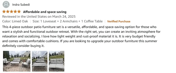 Patio Furniture Outdoor Set Table and Chair Garden Furniture Sets Sofas Balcony Furnitures Garden Seating Area Lounge Living