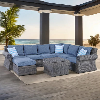 High Quality Furniture Rattan Wicker Outdoor Outdoor Furniture Garden Sectional Sofa  Outdoor Furniture