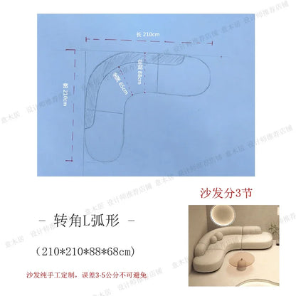 NNFrench Wind Circular Arc Corner Multi-person Size Apartment Waterproof And Erasable