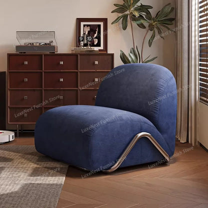 Home Modern Flannel Living Room Sofas Couch Single Sofa Bedroom Lazy 1-person Sofa Living Room Furniture Boneless Couch Sofas