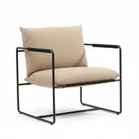 YC38 Gray Modern Accent Chair, Comfy Fabric Armchair for Living Room and Bedroom, Sherpa Chair for Small Spaces