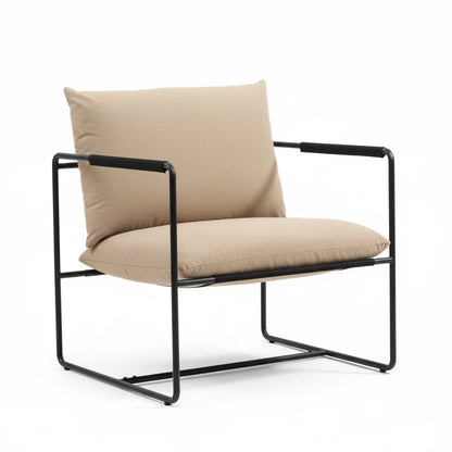 YC38 Gray Modern Accent Chair, Comfy Fabric Armchair for Living Room and Bedroom, Sherpa Chair for Small Spaces