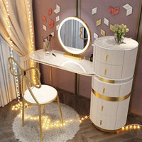 Bedroom Italian Light Luxury Dressing Table Wind Storage Cabinet One Small Apartment Makeup Dresser