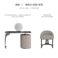 light luxury French luxury stone dresser chest cabinet integrated solid wood modern bedroom high-end makeup table