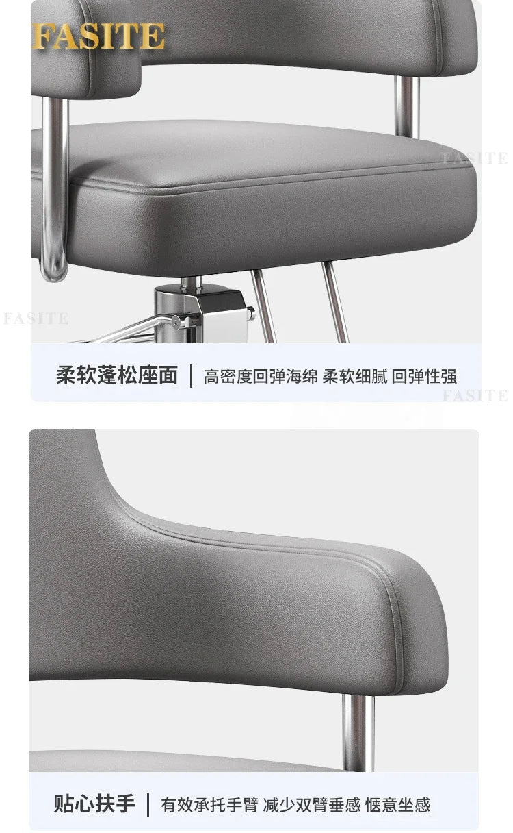 Portable Barbershop Salon Chair Luxury Beauty Gold Hairdressing Salon Chair Barber Swivel Silla Furniture
