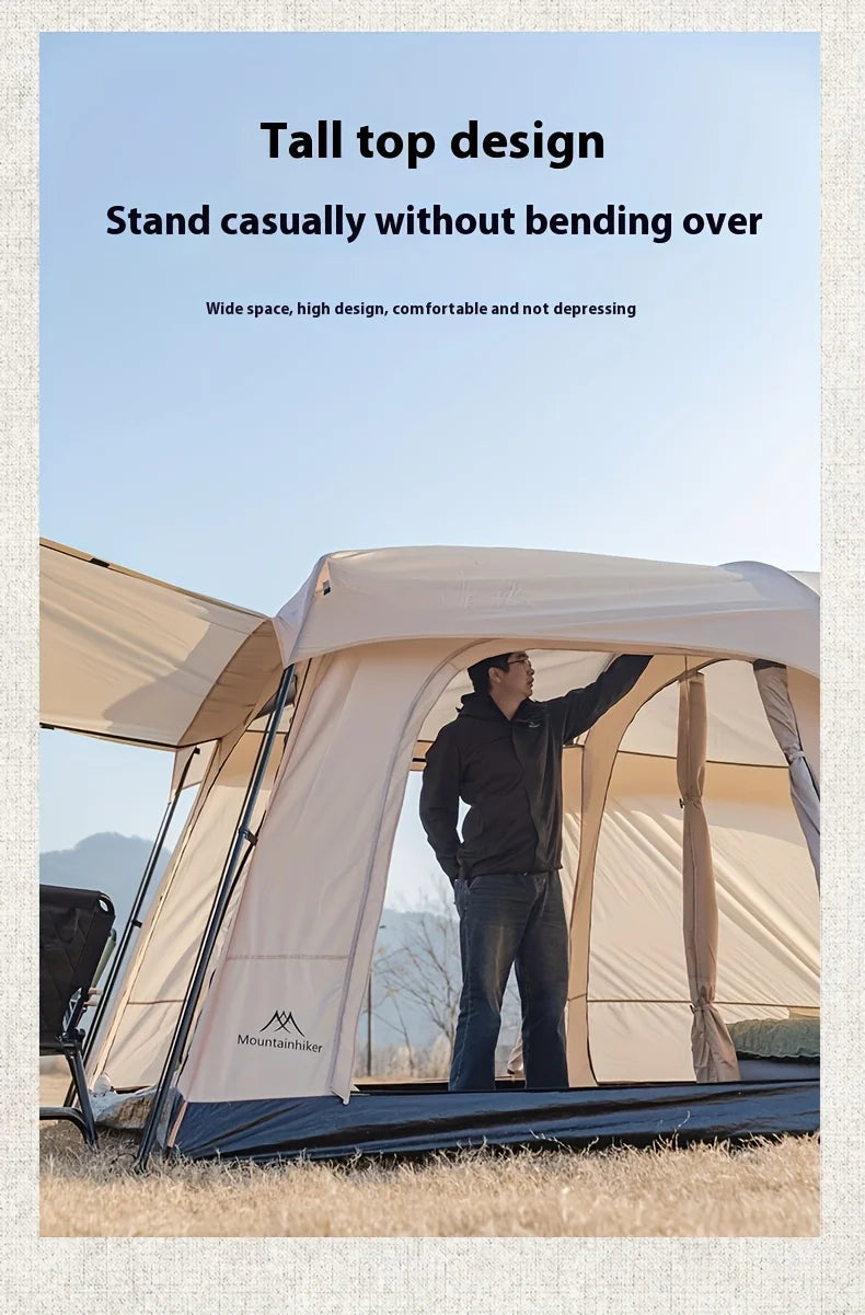 Mountainhiker Tent outdoor camping overnight two-bedroom portable thickened field awning camping equipment family gathering