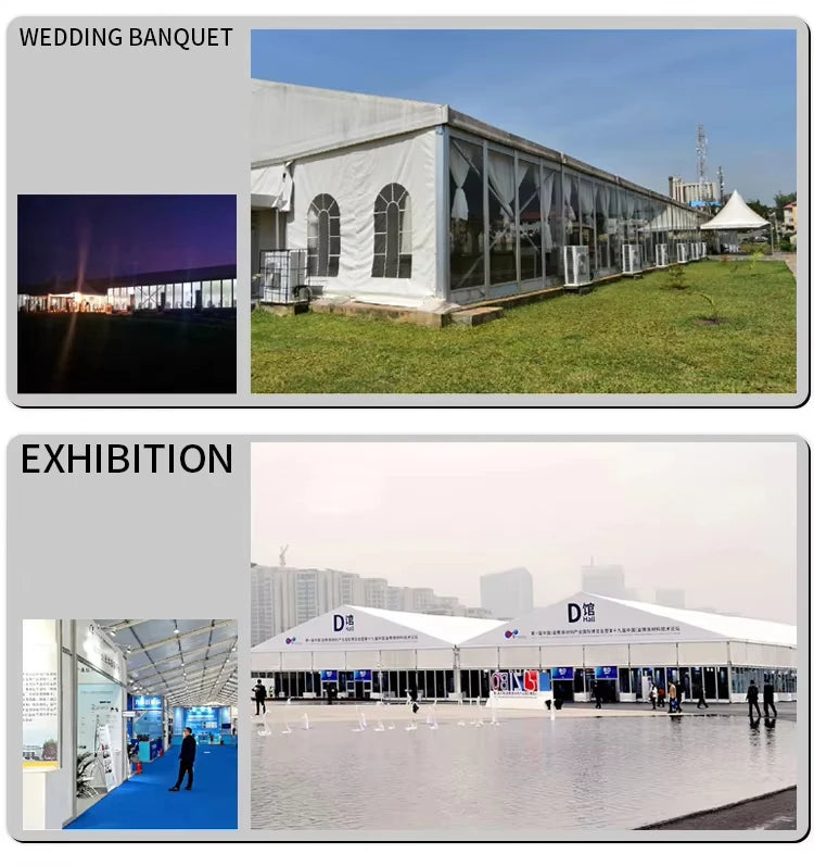 Luxury Aluminum Frame Event Tent Clear Roof Outdoor Wedding Party Marquee Tent For Garden Banquet Restaurant Hotel Resort