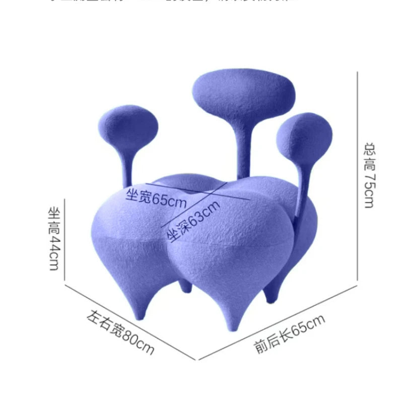 Creative Design Chair Modern Luxury Single Sofa Chair Home Living Room Bedroom Balcony Home Decor Accessories Leisure Chair