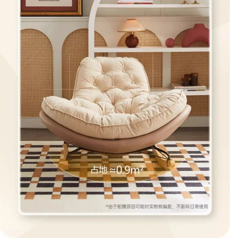 Thickened Penguin Rocking Chair Balcony Sofa Home Bedroom Leisure Chair Wide
