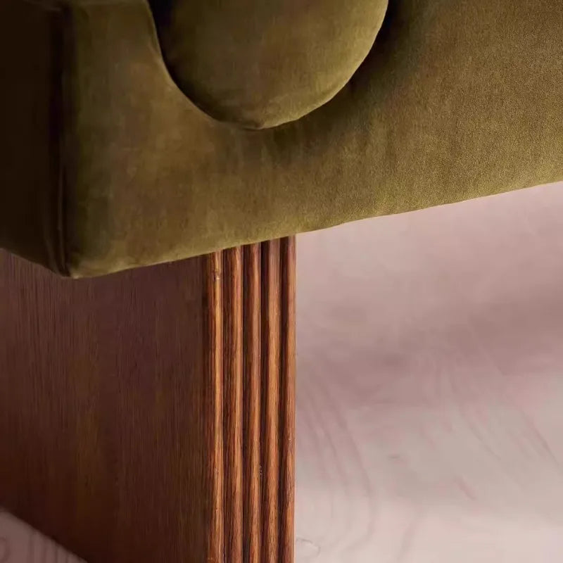French retro style sofa bench stool living room pedal entrance shoe change stool bedroom bedside stool senior feeling cloakroom