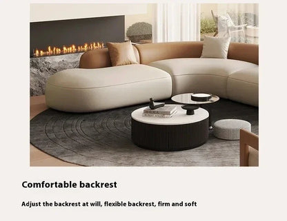 Curved Individual Living Room Sofas Corner Recliner Luxury Nordic Sofas Modern Cloud Single Floor Designer Wood Divano Furniture