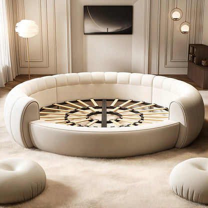 Round Confortable Bed Aesthetics Quality King Size Apartment Unique Bed Frame Modern Wedding Cama De Casal Bedroom