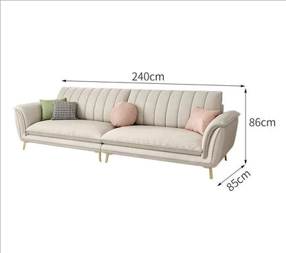Luxury Charging  Sofas Bed U Shaped Sectional Furniture 7 Seat Modern European Fabric Living Room Sofas Set