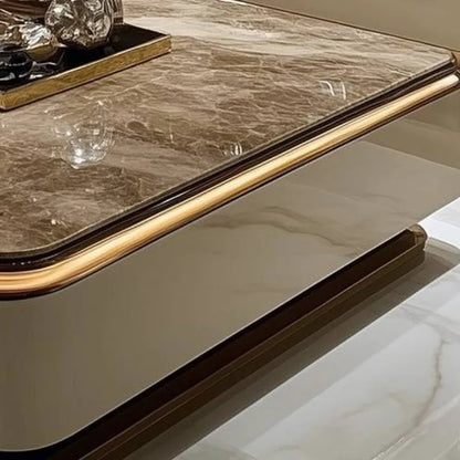 Classic Italian Coffee Tables Brown High Quality Designer Living Room Coffee Tables Modern Luxury Mesa De Centro Furniture Home