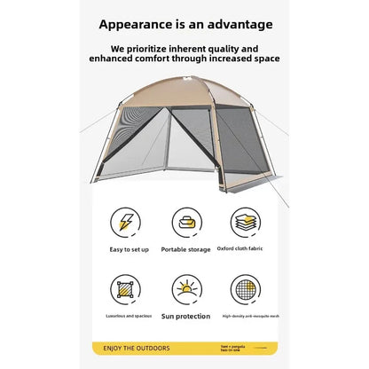 Large Outdoor Tent Canopy Sunshade Screen Gazebo Portable Mosquito Proof Camping Shelter