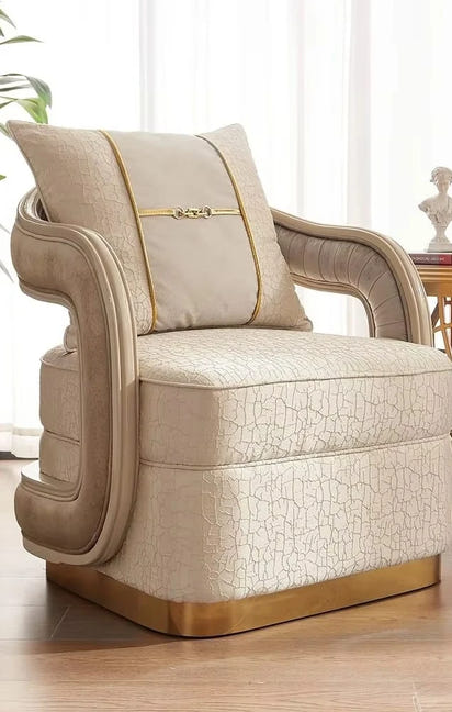 Luxury velvet sofa set stainless steel comfortable living room sofa villa apartment home