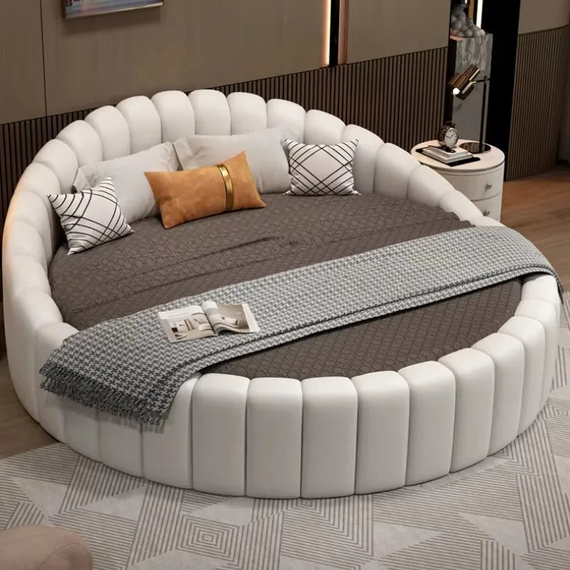 Large Modern Frame Double Bed Princess Organizer High Living Room Double Bed Bedroom Full Size Camas Matrimoniales Furniture