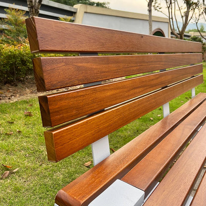 Banc de centre commercial de qualité commerciale, siège public personnalisé élégant, banc extérieur en acier galvanisé de qualité supérieure avec dossier