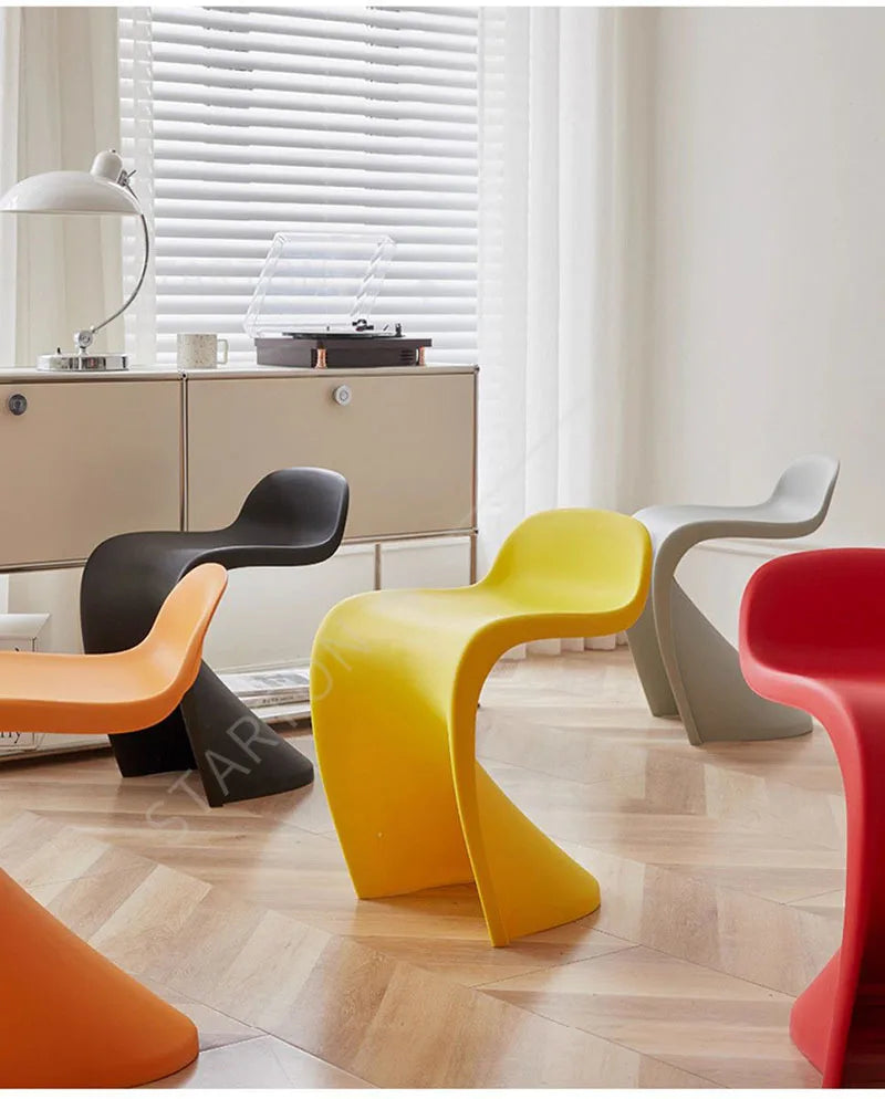 Portable Dining Chairs Lightweight Makeup Chair Modern Design Living Room Single Chair Multifunction Stackable Household Chairs