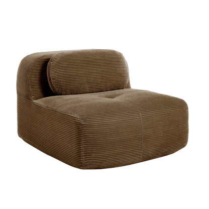 1piece Modern Lovely Sofa Without Armrests with Cushion, Living Room Furniture, Modular Corner Sofa, Premium Cordstock Fabric