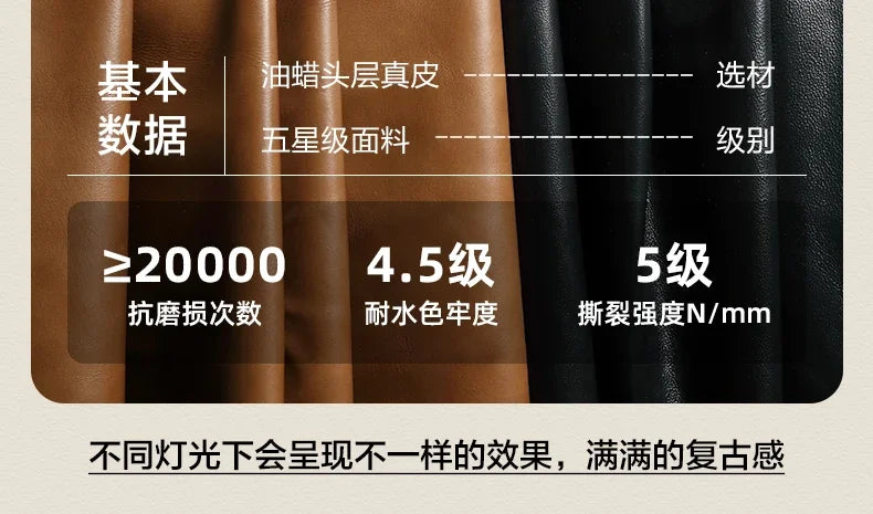 The original bean bag sofa, American retro style, oil wax leather, large sitting, deep, second-hand, first-hand leather, cowhide