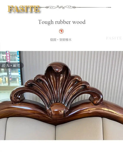 European leather sofa first floor living room villa luxury ebony small apartment