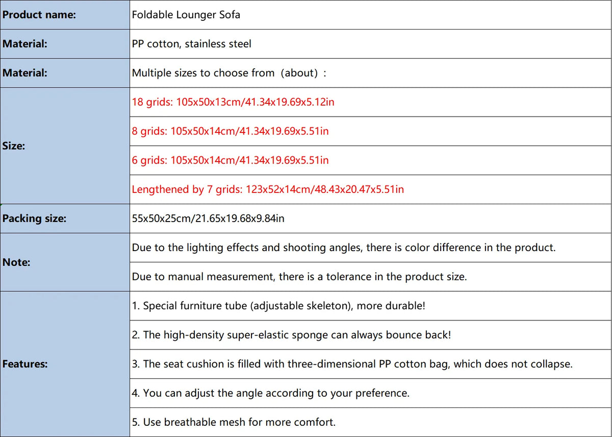 Hot Sale Adjustable Lazy Lounger Sofa Tatami Foldable Lounge Chair Floor Balcony Bay Window Leisure Long Sofa Bed Back Chair