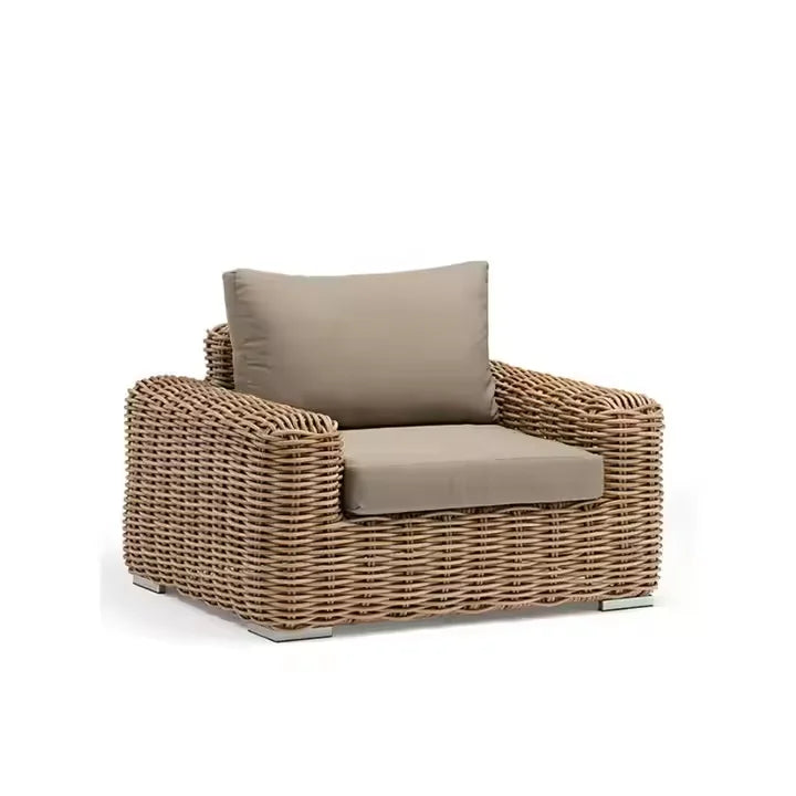 Balcony Living Room Furniture Sofa Set Pet Wooden PE Rattan Home Furnitures Modern Outdoor Patio Sofa Set Garden Furniture
